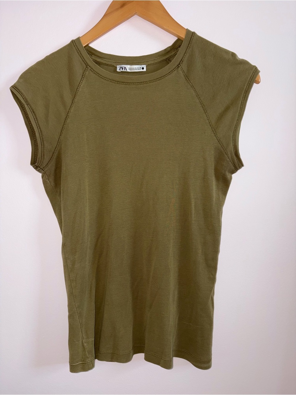 Zara Olive Green Cap Sleeve Tank
